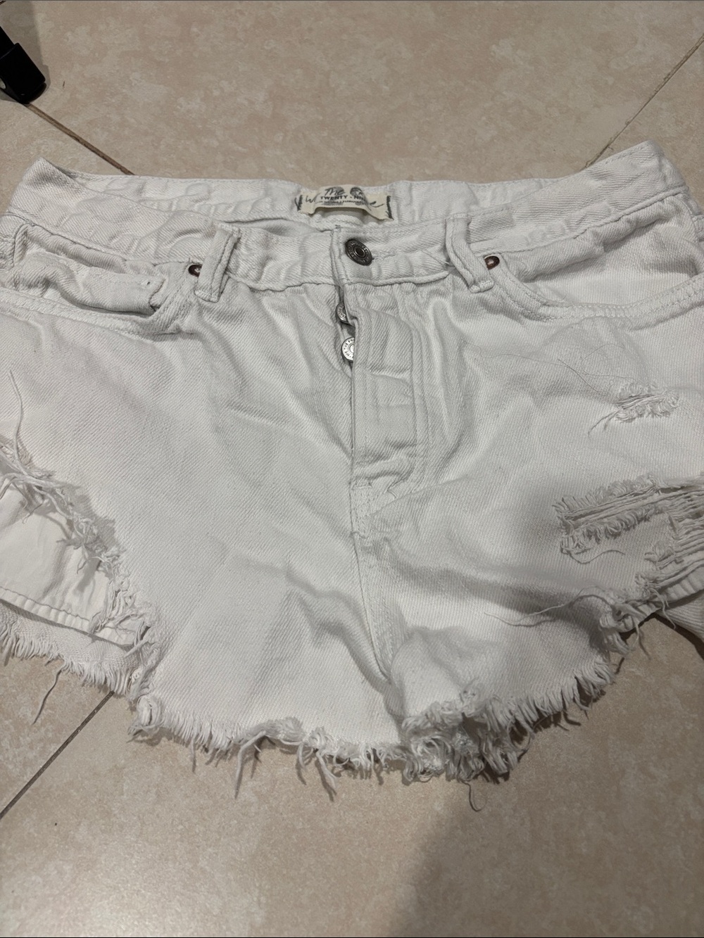 we the free free ppl raw hem shorts size 29